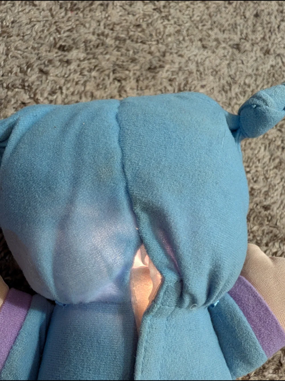 Vintage Playakool Pink and Blue Gloworm Dolls - Set of 2